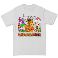 Dove Grey happy hallothanksmas farm animals Premium Tee - texasbilliewilder