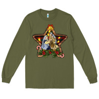 Army Green christmas baby jesus oh holly night Long Sleeve Tee - RanaPortraitStore