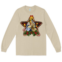 Mushroom christmas baby jesus oh holly night Long Sleeve Tee - RanaPortraitStore