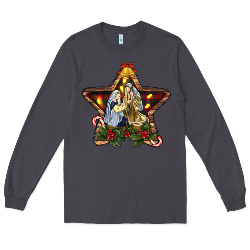 Christmas Baby Jesus Oh Holly Night Long Sleeve Tee by RanaPortraitStore | Teevron