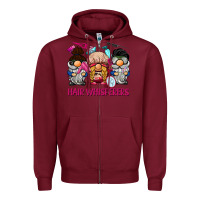Burgundy hair whisperers Zipper Hoodie - BarkalooDesign