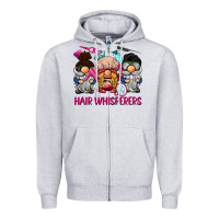 Heather Grey hair whisperers Zipper Hoodie - BarkalooDesign