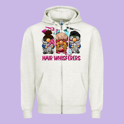 Hair Whisperers Zipper Hoodie Designed By Barkaloodesign