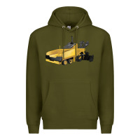 Army Green Asphalt Paver Premium Hoodie - LillyAllenDesigns