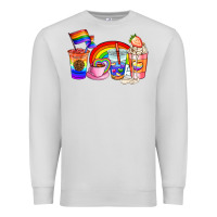Dove Grey pride coffee cups Premium Sweatshirt - AdoDesignShop