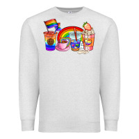 Oatmeal Heather pride coffee cups Premium Sweatshirt - AdoDesignShop