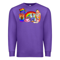 Purple pride coffee cups Premium Sweatshirt - AdoDesignShop