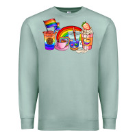 Seafoam pride coffee cups Premium Sweatshirt - AdoDesignShop