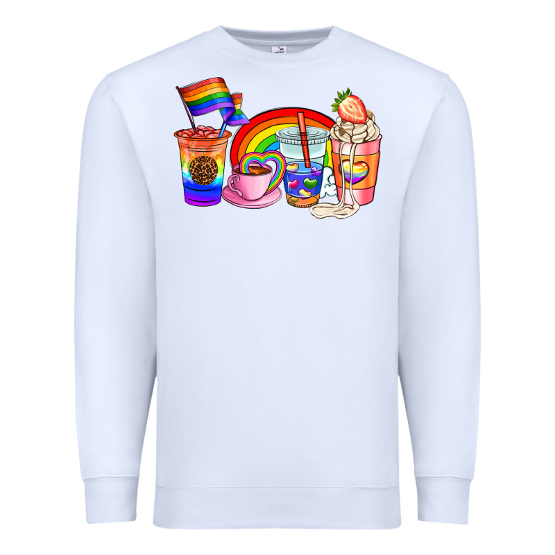 Pride Coffee Cups Premium Sweatshirt by AdoDesignShop | Teevron