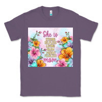 Lavender she is mom with flowers Classic Tee - TumblerDesignByShophia