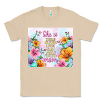 Mushroom she is mom with flowers Classic Tee - TumblerDesignByShophia