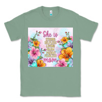 Sage she is mom with flowers Classic Tee - TumblerDesignByShophia