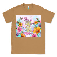 Toasted Coconut she is mom with flowers Classic Tee - TumblerDesignByShophia