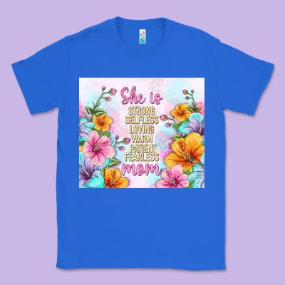 She Is Mom With Flowers Classic Tee Designed By Tumblerdesignbyshophia