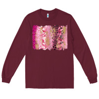Burgundy cancer brushstroke Long Sleeve Tee - FaDigitalArtStudio