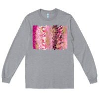 Heather Grey cancer brushstroke Long Sleeve Tee - FaDigitalArtStudio