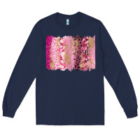 Navy cancer brushstroke Long Sleeve Tee - FaDigitalArtStudio