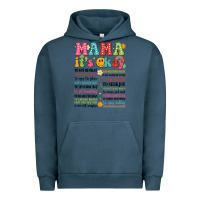 Pigment Midnight Navy mama its okay Urban Hoodie - JahusDesignShop