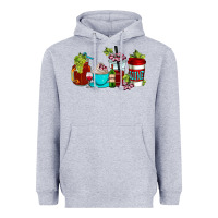 Heather Grey wine coffee cups Heavyweight Hoodie - AdoDesignShop