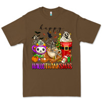 Cacao happy hallothanksmas skeleton coffee cups Premium Tee - texasbilliewilder
