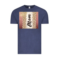 Vintage Denim Rose gold mom leopard glitter Vintage Tee - CowGirlArtShop