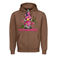 Chestnut i'm a survivor gnome Zipper Hoodie - BarkalooDesign