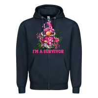 Navy i'm a survivor gnome Zipper Hoodie - BarkalooDesign