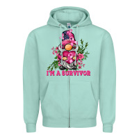 Seafoam i'm a survivor gnome Zipper Hoodie - BarkalooDesign