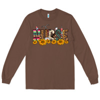 Chestnut Western Nurse Sunflower Long Sleeve Tee - FaDigitalArtStudio