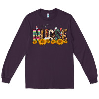 Plum Western Nurse Sunflower Long Sleeve Tee - FaDigitalArtStudio