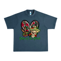Midnight Navy Day of the dead Mexico Urban Heavy Tee - HowdyJamesFarm