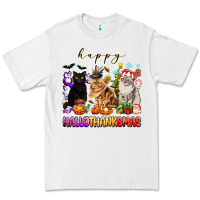 White happy hallothanksmas cats Premium Tee - texasbilliewilder