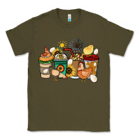 Army Green Chicken coffee cups Classic Tee - HowdyJamesFarm