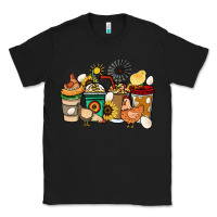 Black Chicken coffee cups Classic Tee - HowdyJamesFarm