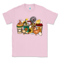 Bubblegum Pink Chicken coffee cups Classic Tee - HowdyJamesFarm