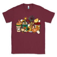 Burgundy Chicken coffee cups Classic Tee - HowdyJamesFarm