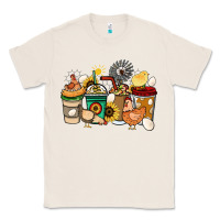 Natural Chicken coffee cups Classic Tee - HowdyJamesFarm