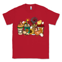 Red Chicken coffee cups Classic Tee - HowdyJamesFarm