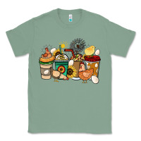 Sage Chicken coffee cups Classic Tee - HowdyJamesFarm