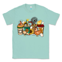 Seafoam Chicken coffee cups Classic Tee - HowdyJamesFarm