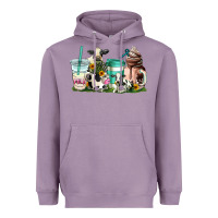 Lavender cow coffee cups Heavyweight Hoodie - AdoDesignShop