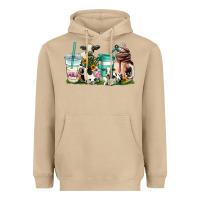 Mushroom cow coffee cups Heavyweight Hoodie - AdoDesignShop