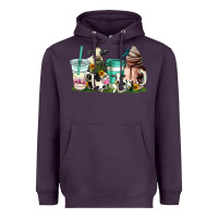 Plum cow coffee cups Heavyweight Hoodie - AdoDesignShop