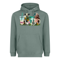 Sage cow coffee cups Heavyweight Hoodie - AdoDesignShop