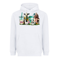 White cow coffee cups Heavyweight Hoodie - AdoDesignShop