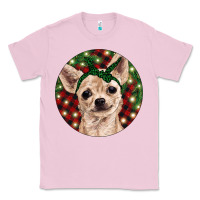 Bubblegum Pink Christmas Chihuahua With Buffalo Plaid Classic Tee - RanaPortraitStore