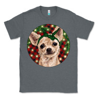 Charcoal Heather Christmas Chihuahua With Buffalo Plaid Classic Tee - RanaPortraitStore