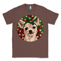 Chestnut Christmas Chihuahua With Buffalo Plaid Classic Tee - RanaPortraitStore