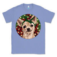 Colony Blue Christmas Chihuahua With Buffalo Plaid Classic Tee - RanaPortraitStore