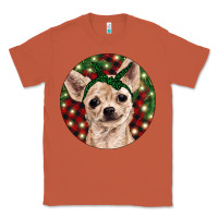 Copper Christmas Chihuahua With Buffalo Plaid Classic Tee - RanaPortraitStore